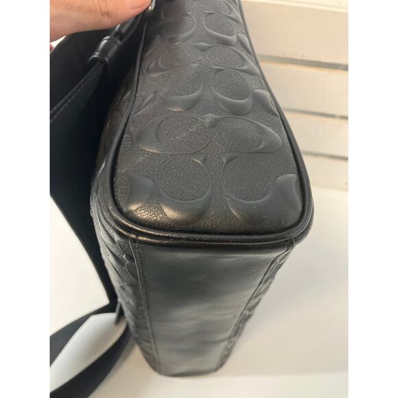 COACH 4006 HOUSTON MAP BAG SIGNATURE LEATHER CROSSBODY BAG - Picture 9 of 14